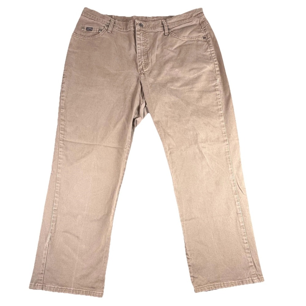 Riders Jeans Womens 18P Petite Brown Light Wash Straight Stretch Denim 37x28